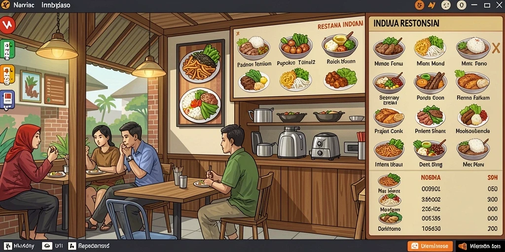 Grafik yang memukau dengan warna-warna cerah.
